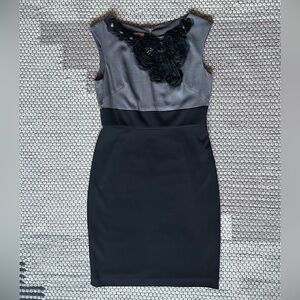 Suzi Chin for Maggy Boutique Black and Gray Dress